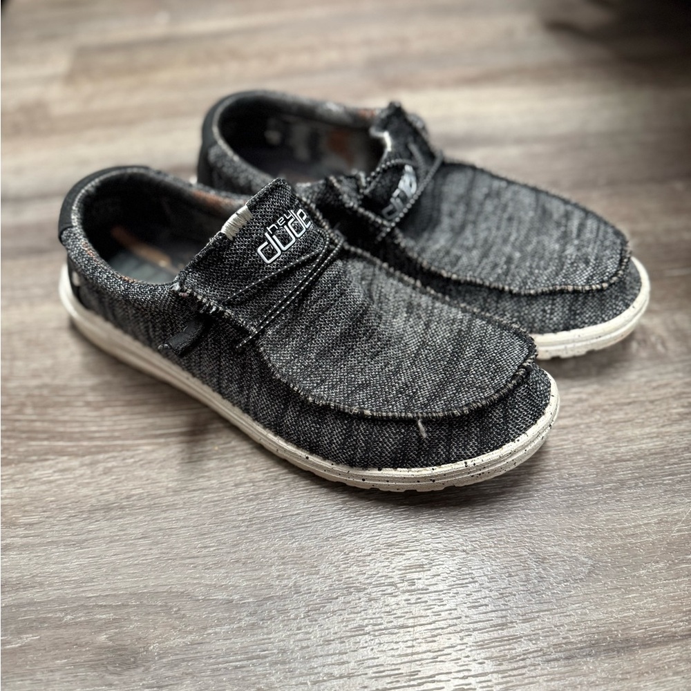 Hey Dude Black and Gray Slip-On Shoes